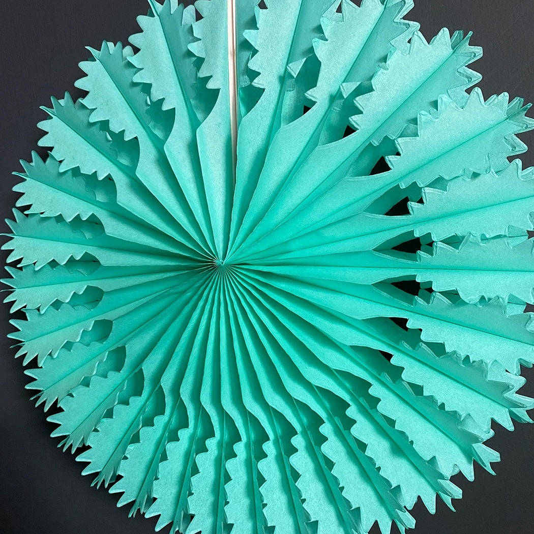Heliotique Paper Fan Decoration - Turquoise