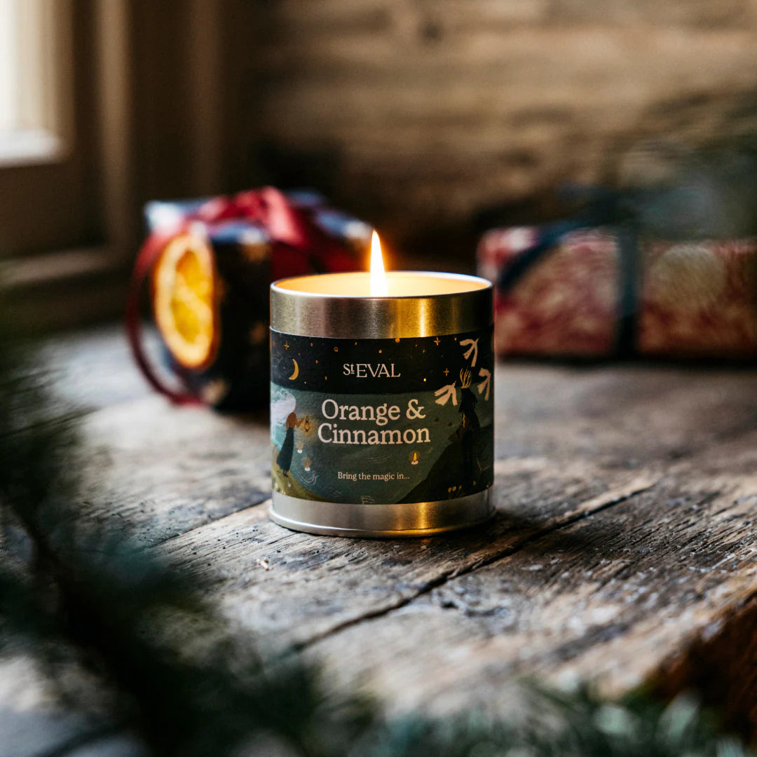 Orange & Cinnamon Christmas Scented Tin Candle