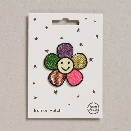Heliotique Iron On Patch - Happy Flower