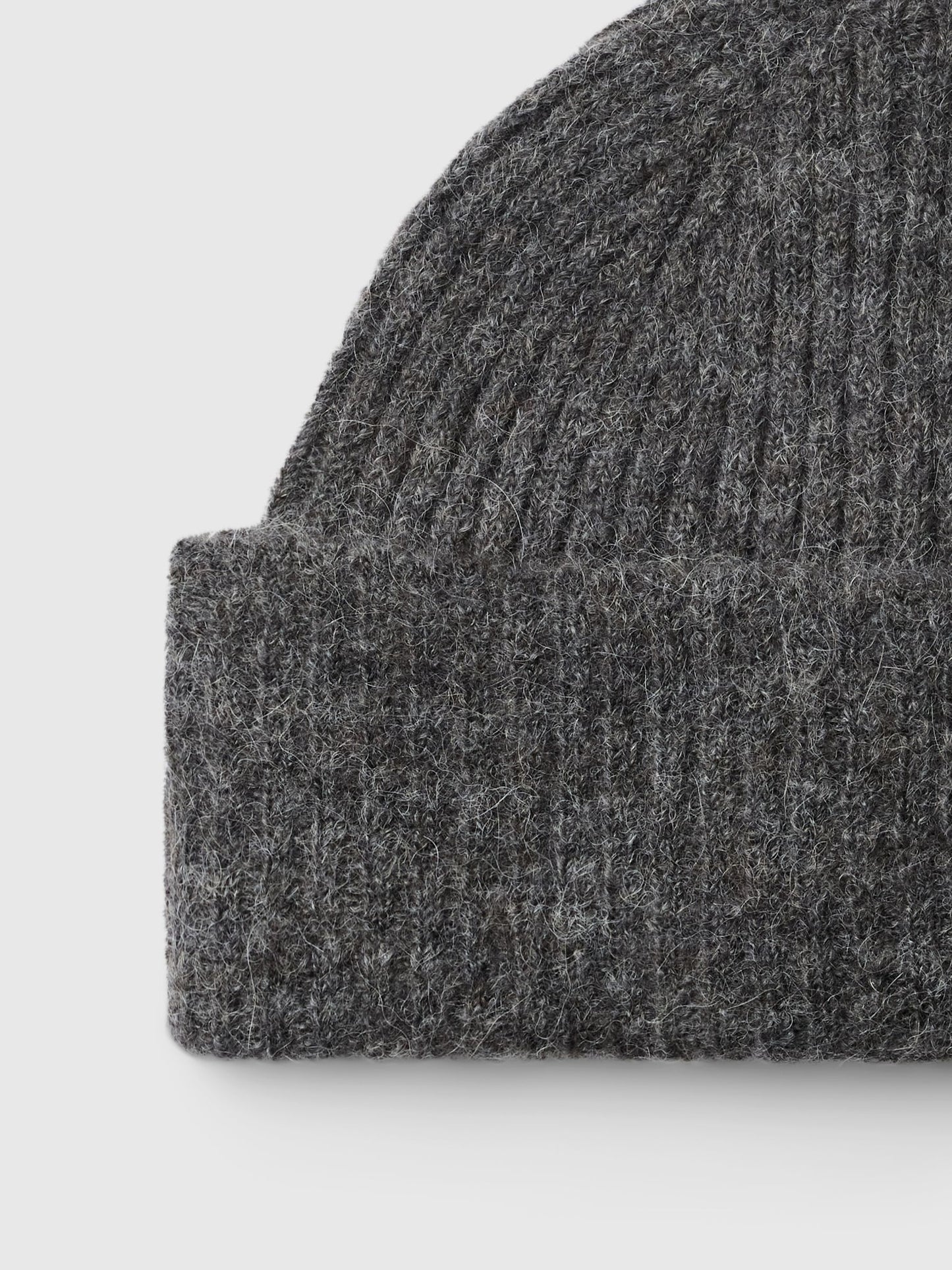 Heliotique | Selected Femme Wool Blend Beanie - Medium Grey Melange