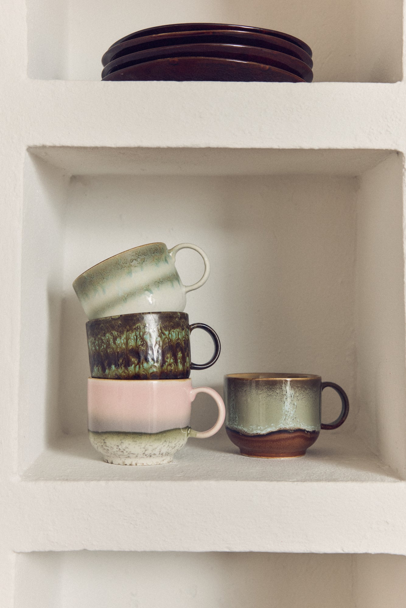 Heliotique 70's Ceramic Tea Cups - Set of 2