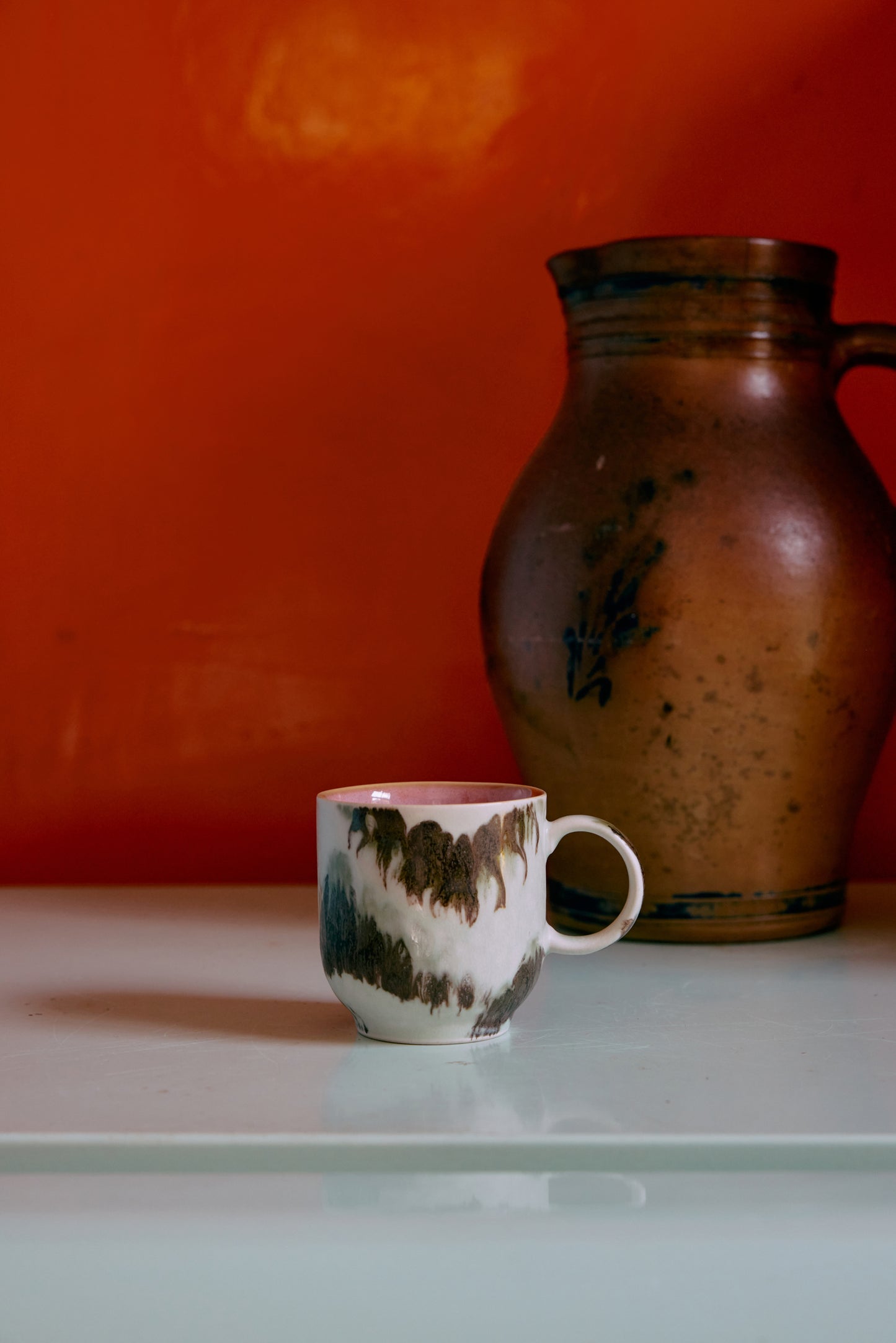 70's Ceramic Café Mugs (Set of 4) - Abstract