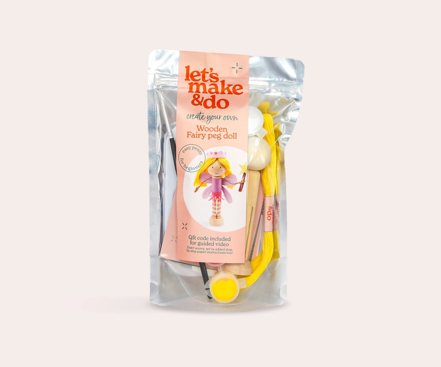Heliotique Create Your Own Fairy Wooden Peg Doll Kit