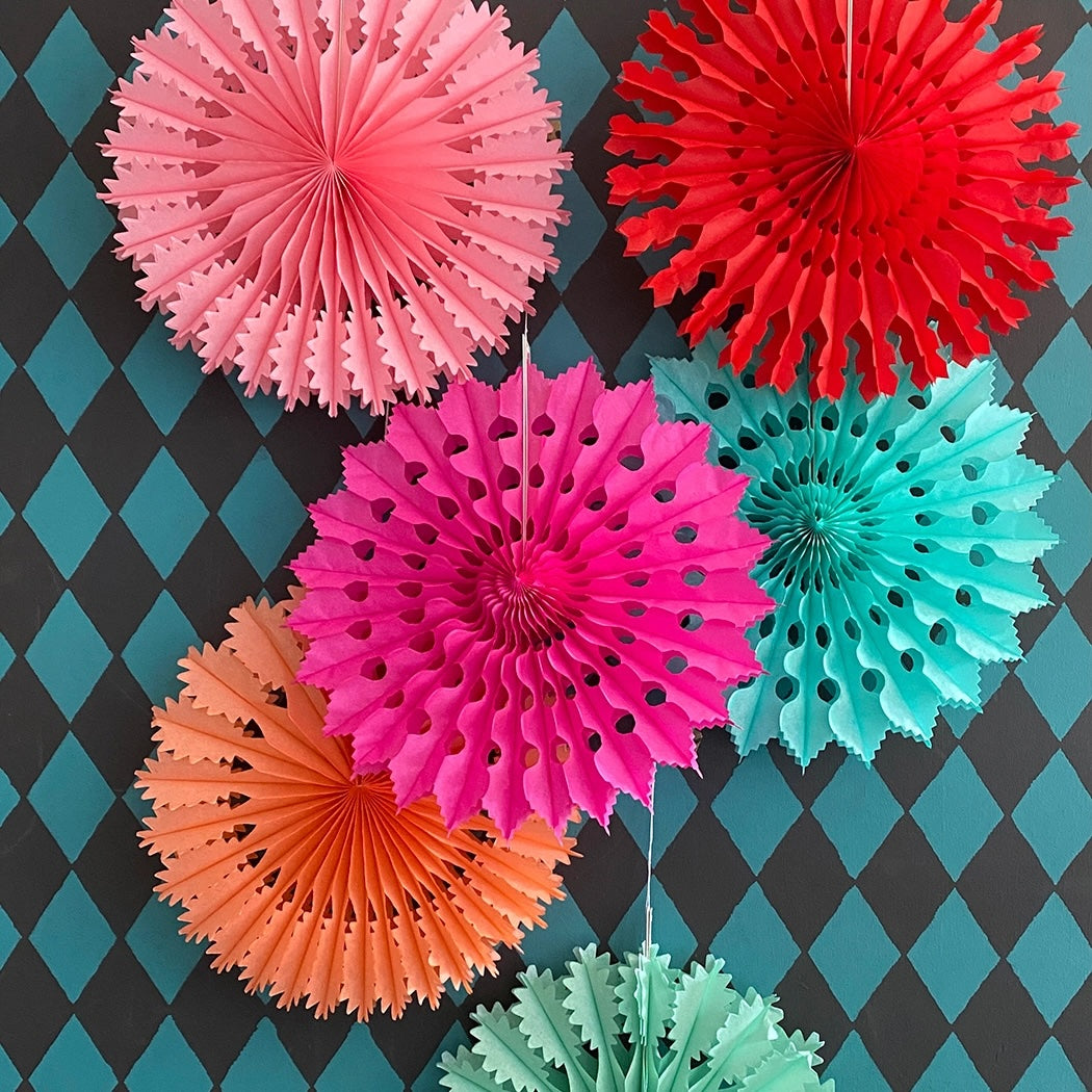Heliotique Paper Fan Decoration - Rose
