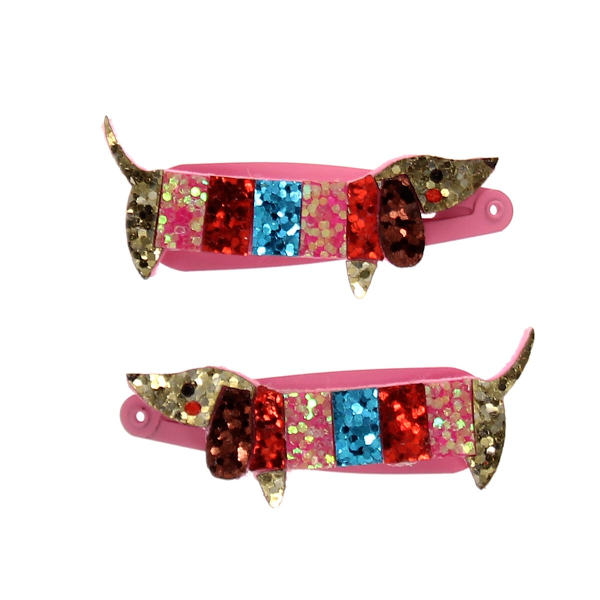 Heliotique | Rex London Glitter Hair Clips - Sausage Dog