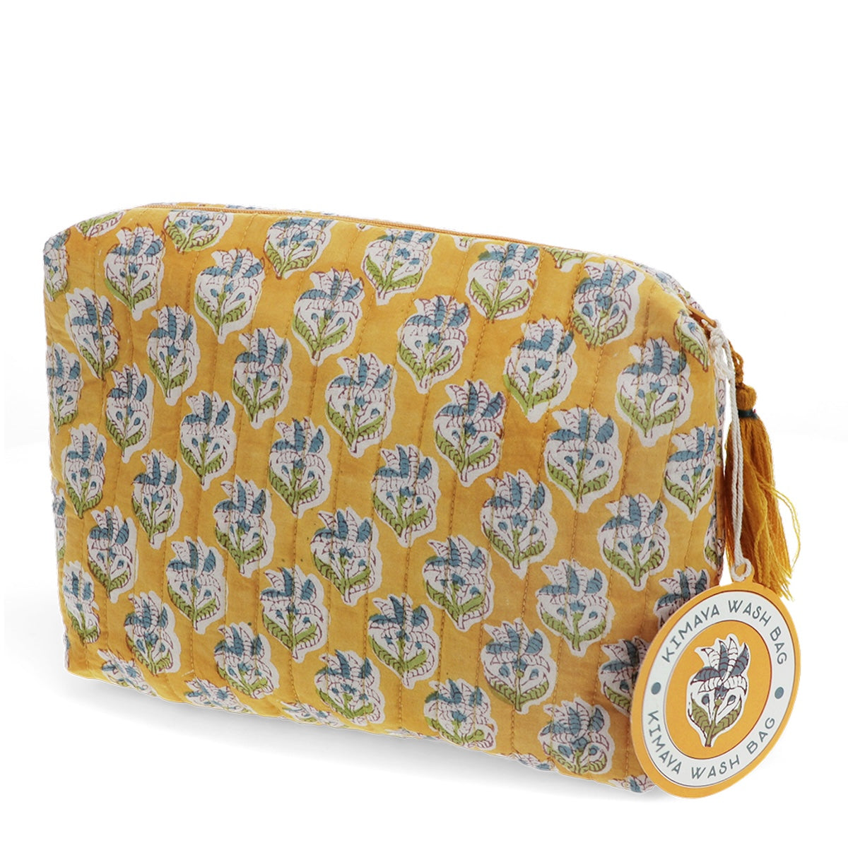 Heliotique Floral Cotton Wash Bag - Kimaya