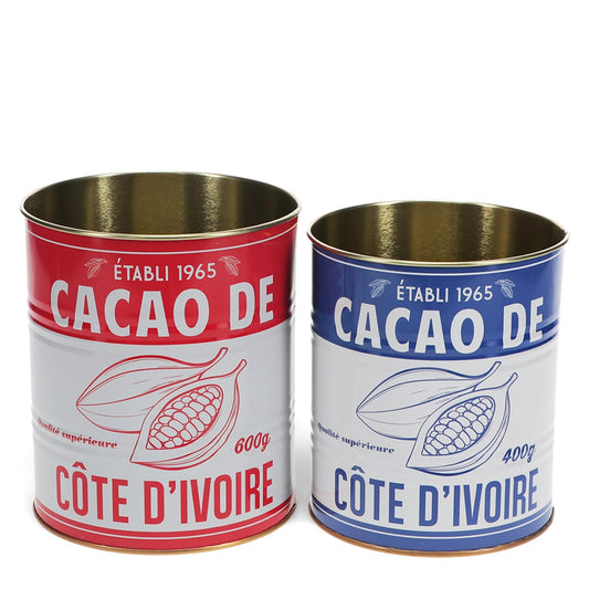 Heliotique Retro Storage Tins (Set of 2) - Cacao