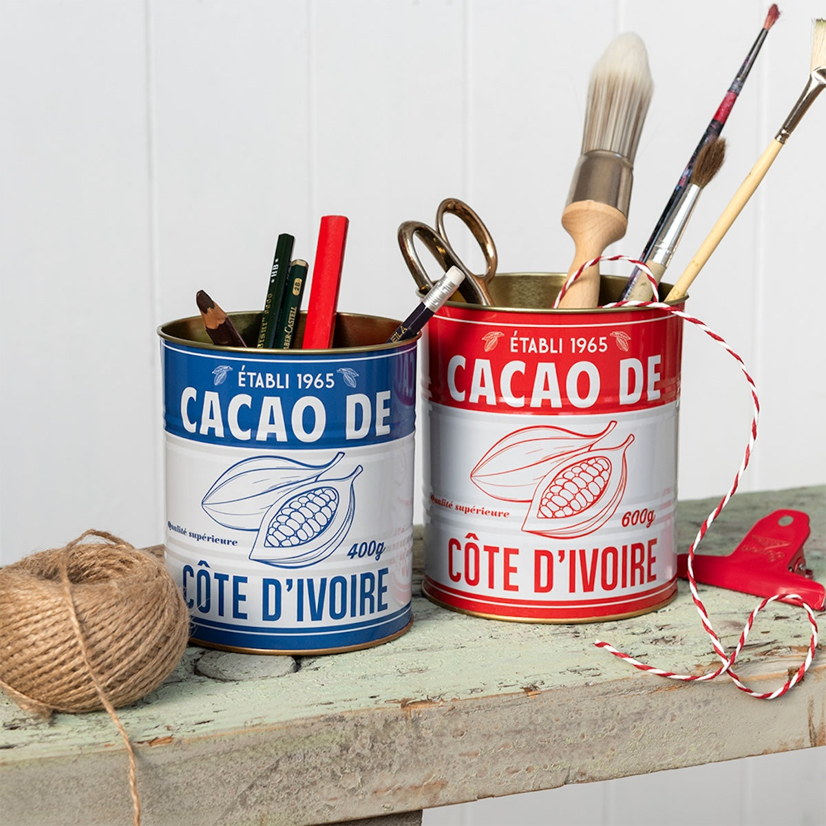 Heliotique | Rex London Retro Storage Tins (Set of 2) - Cacao