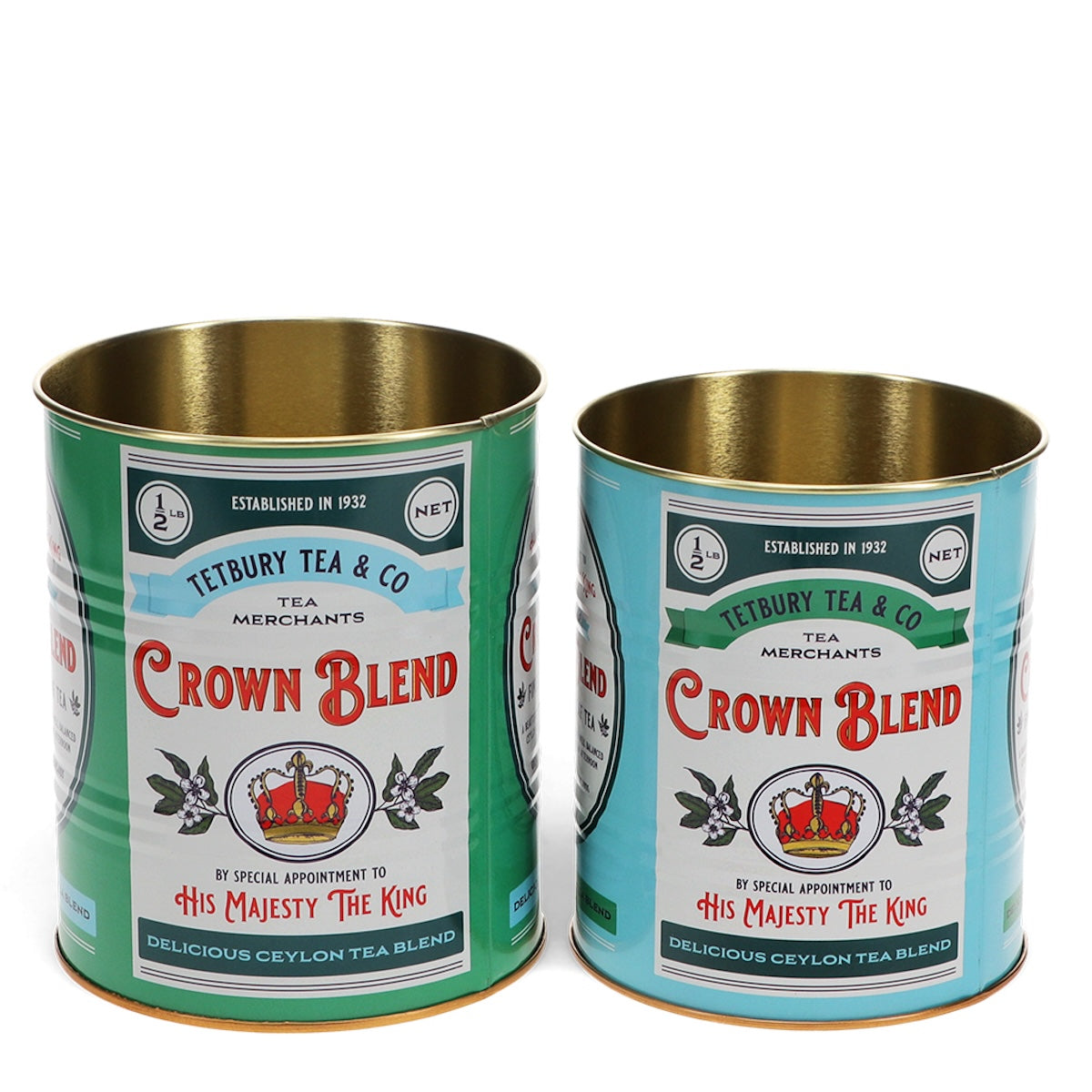 Heliotique Retro Storage Tins (Set of 2) - Crown Blend