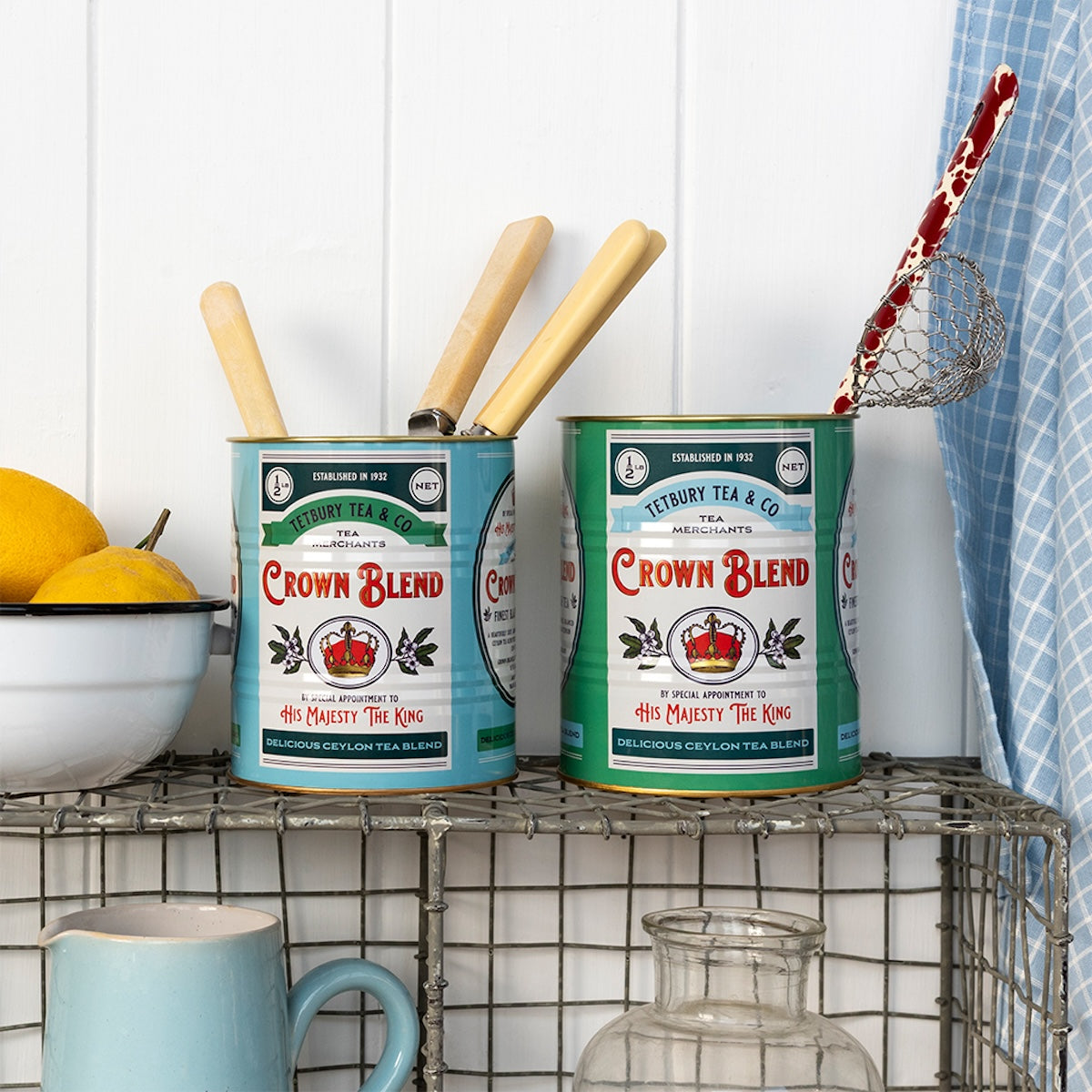 Heliotique Retro Storage Tins (Set of 2) - Crown Blend