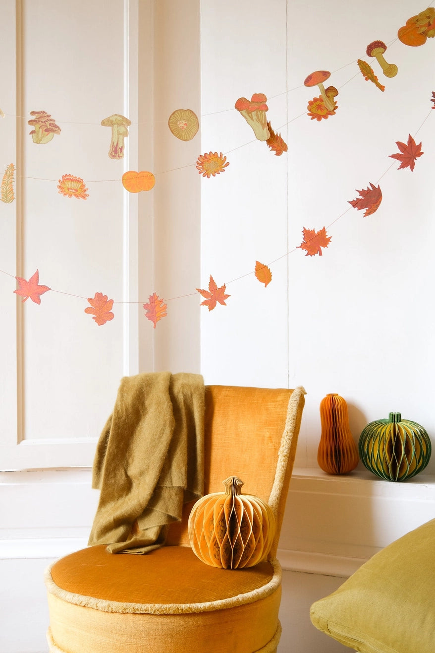 Heliotique | East End Press Screen Printed Garland - Autumn Blooms