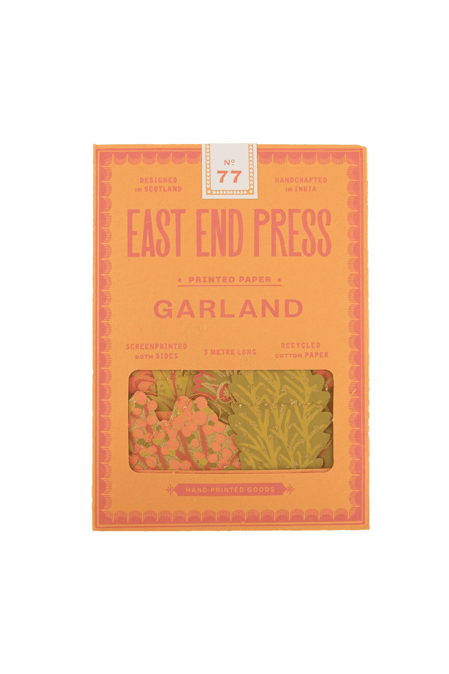 Heliotique | East End Press Screen Printed Garland - Autumn Blooms