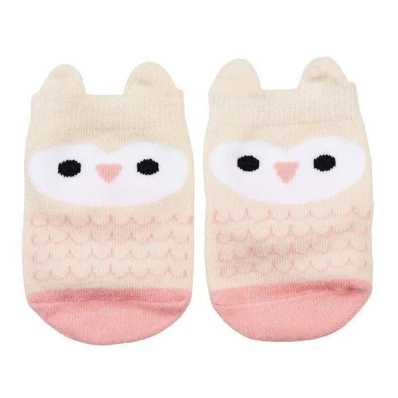 Heliotique | Rex London Organic Cotton Baby Socks - Pink Owl