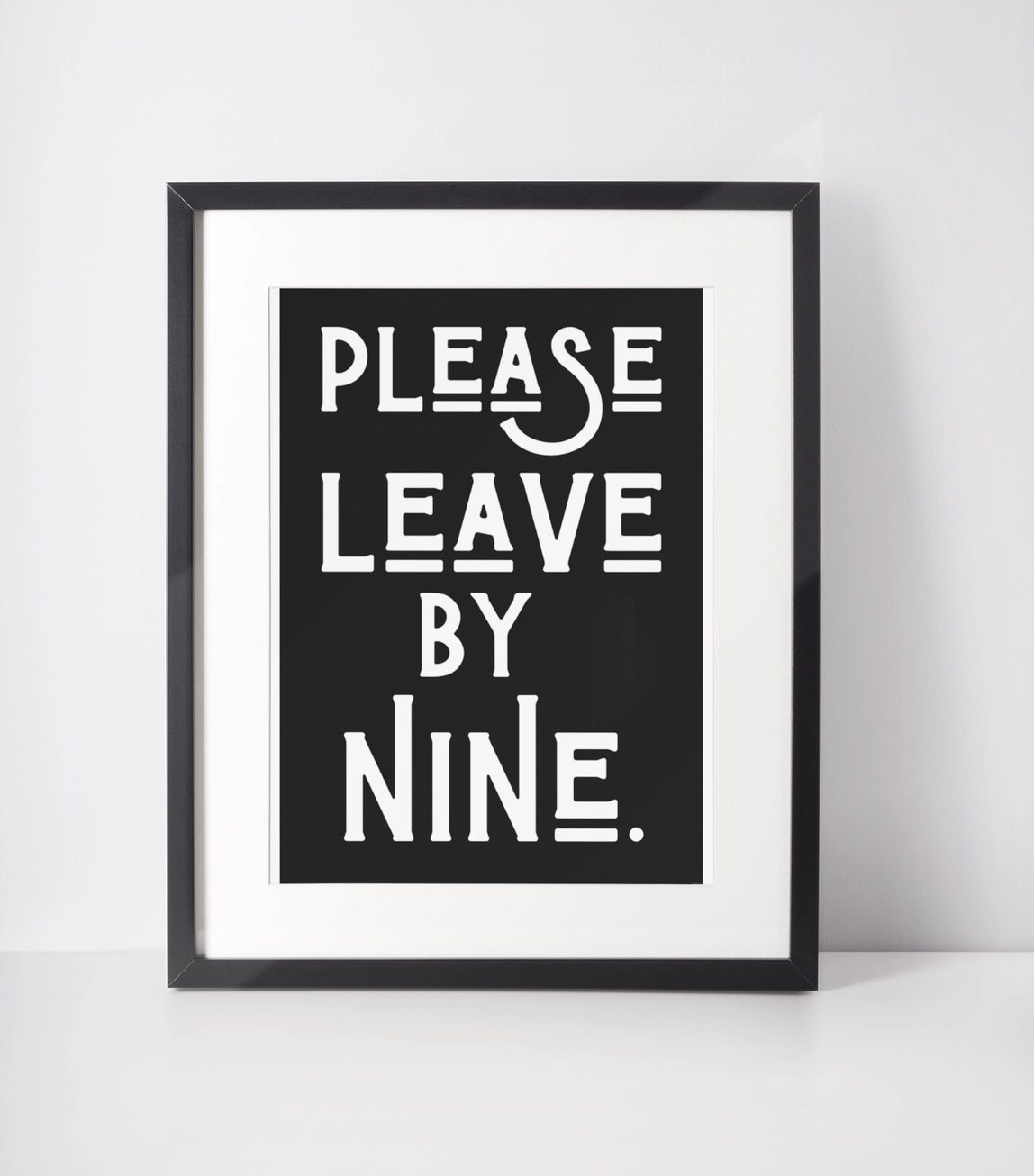 Heliotique | Blue Iris Please Leave By Nine Print