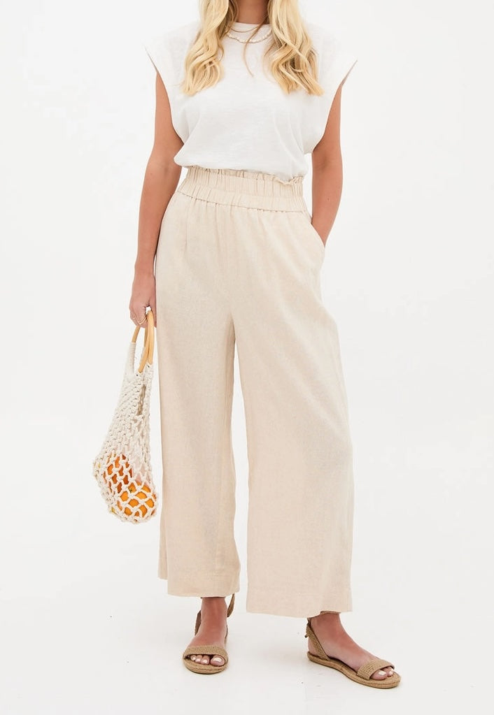 Heliotique | Fika Ria Natural Linen Mix Culottes