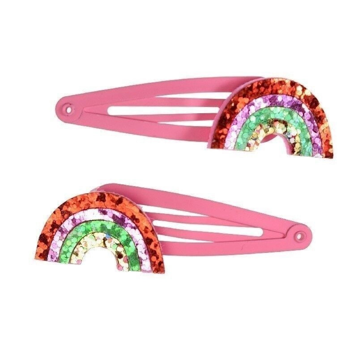 Heliotique Glitter Hair Clips - Rainbow