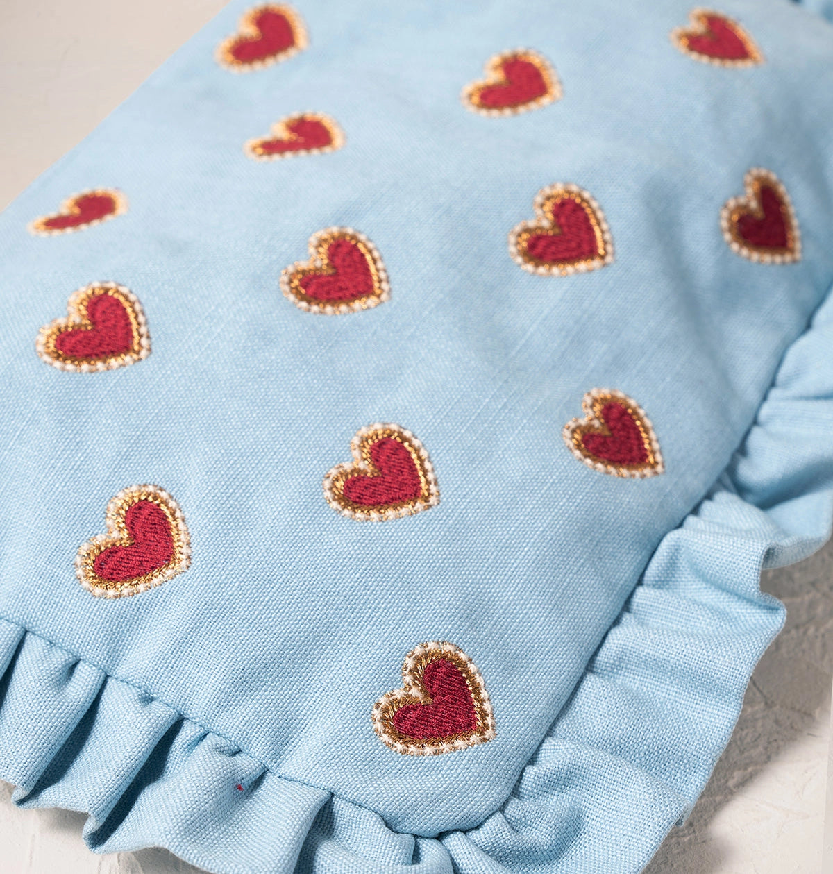 Heliotique | Elizabeth Scarlett Love Hearts Frill Pouch