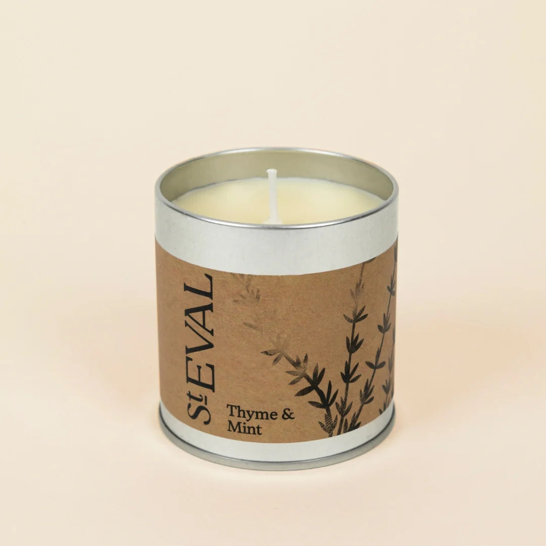 Heliotique | St Eval Thyme & Mint Scented Tin Candle