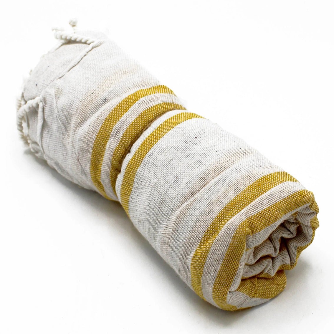 Heliotique | Hammam Striped Cotton Towel - Yellow