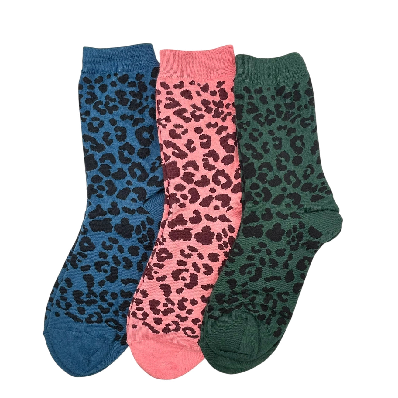 Heliotique | Sixton Leopard Print Socks - Denim