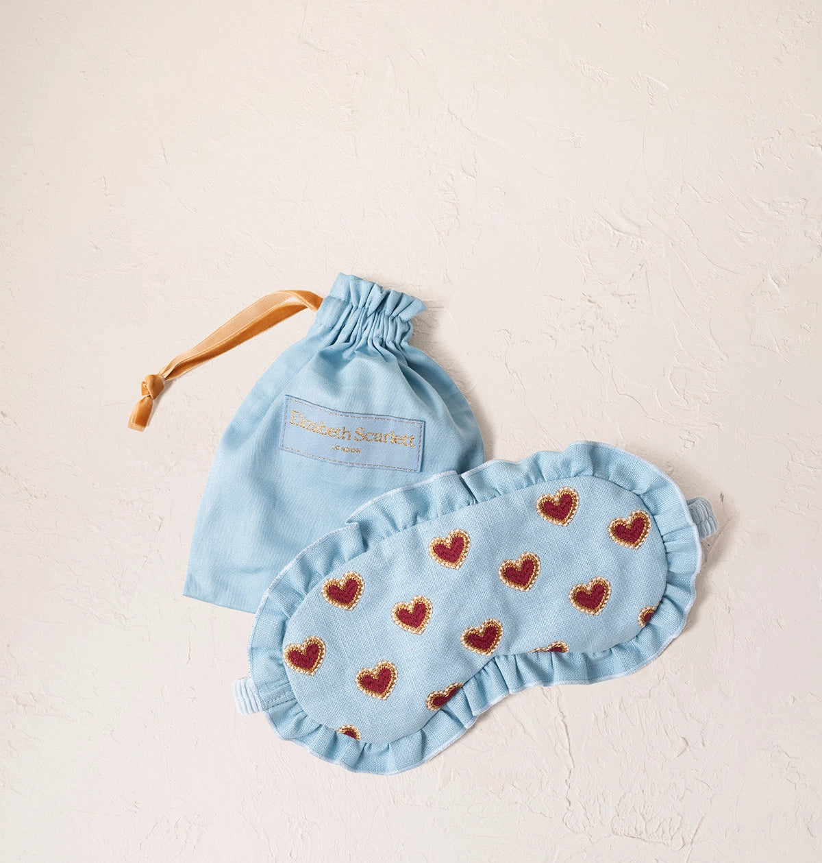 Heliotique | Elizabeth Scarlett Love Hearts Frill Eye Mask
