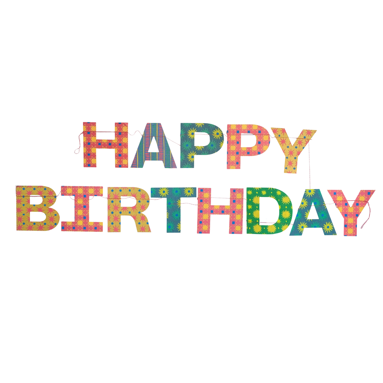 Heliotique Screen Printed Garland - Happy Birthday