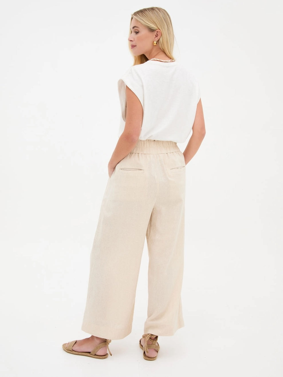 Heliotique | Fika Ria Natural Linen Mix Culottes