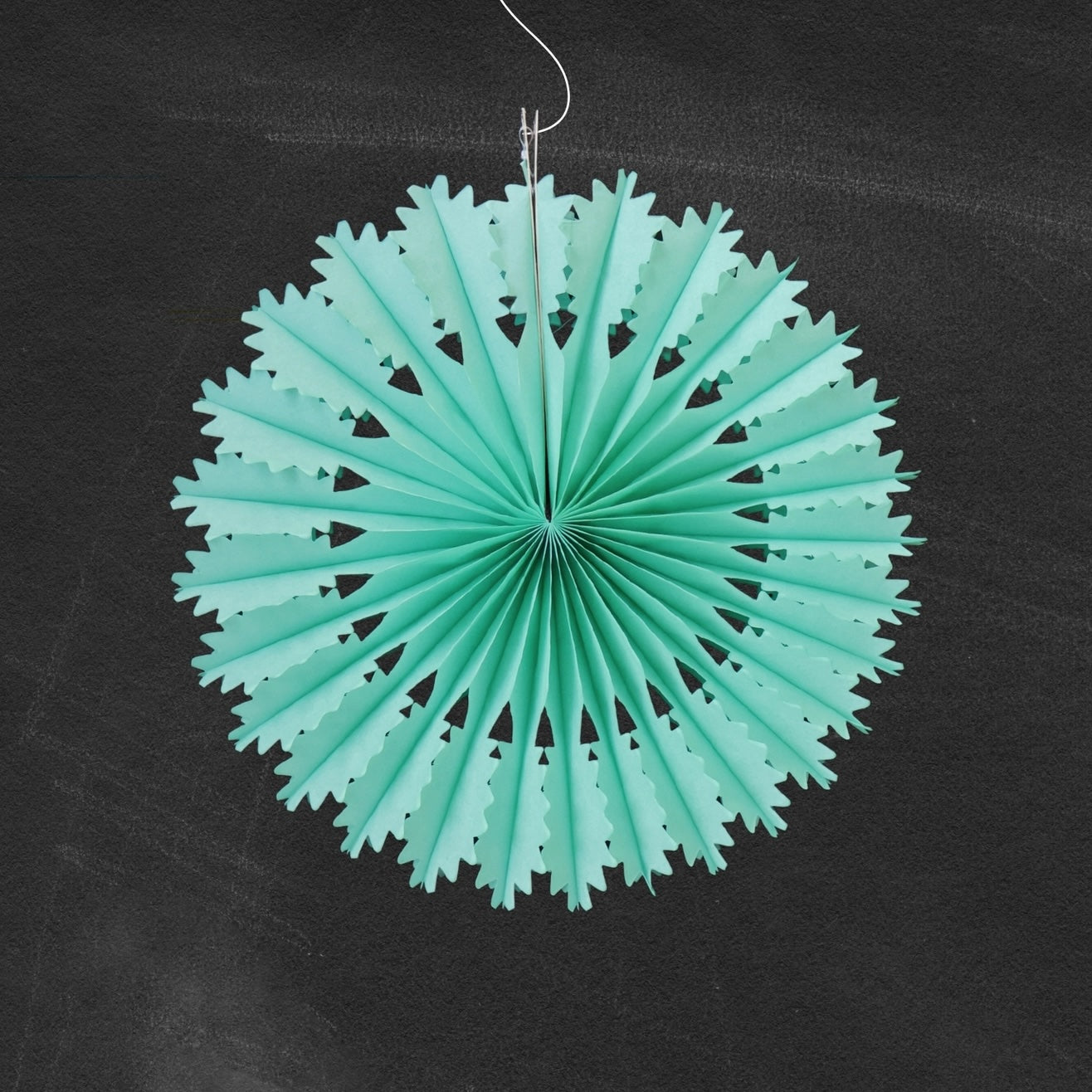 Heliotique Paper Fan Decoration - Turquoise