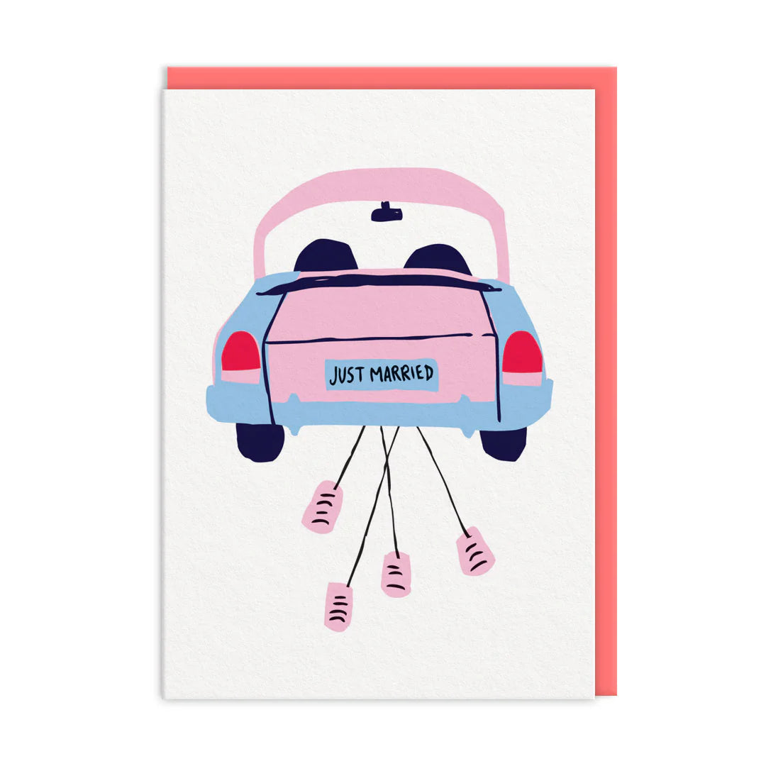 Heliotique | Ohh Deer Car and Cans Just Married Card