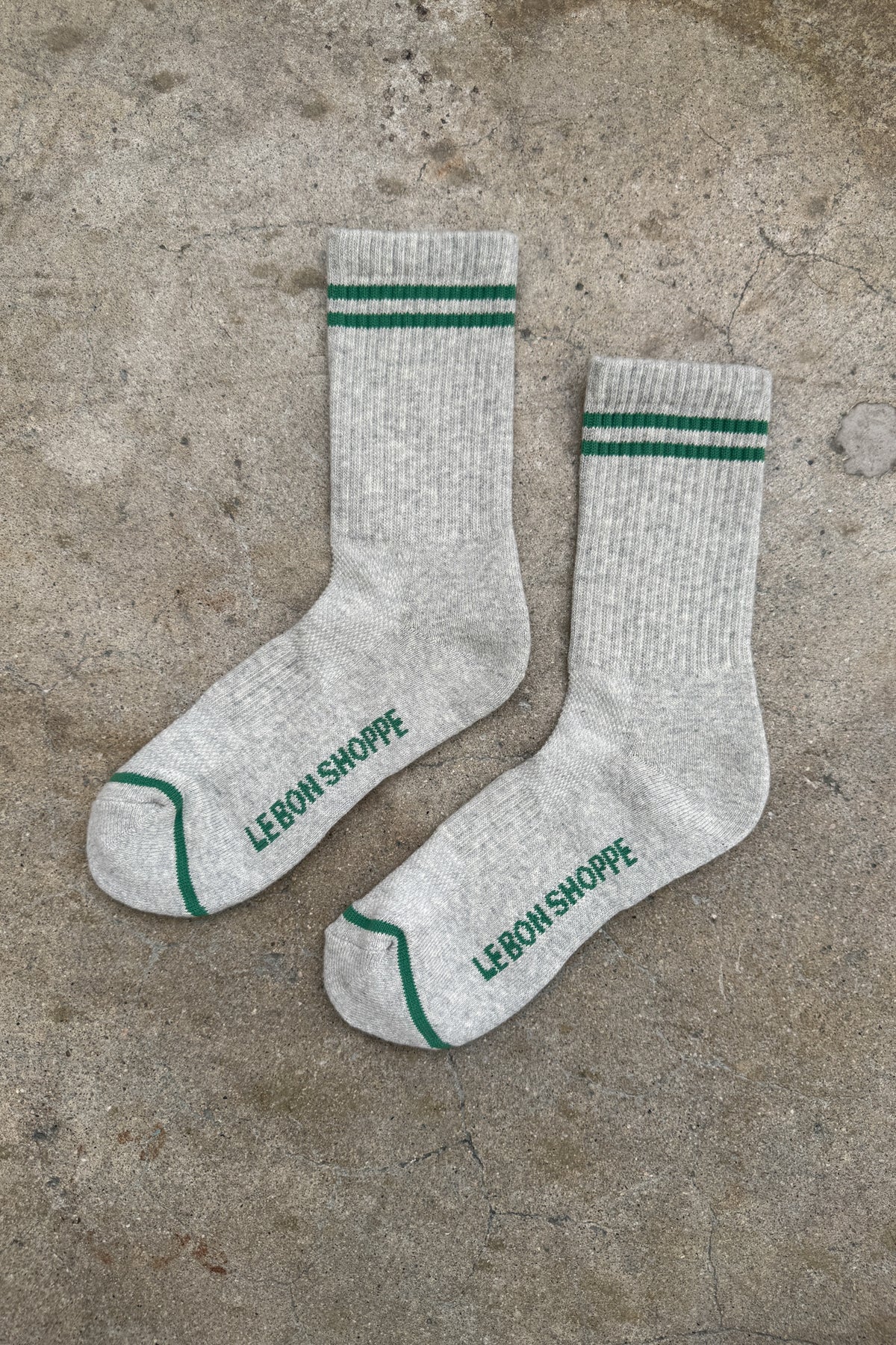 Heliotique | Boyfriend Socks - Light Grey
