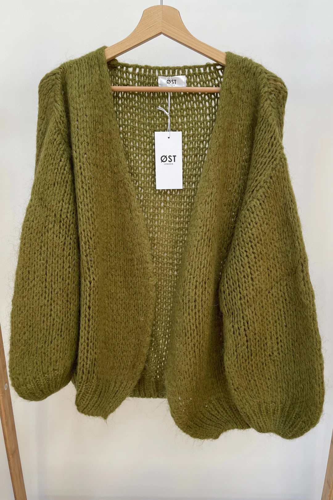 Green mohair cardigan best sale