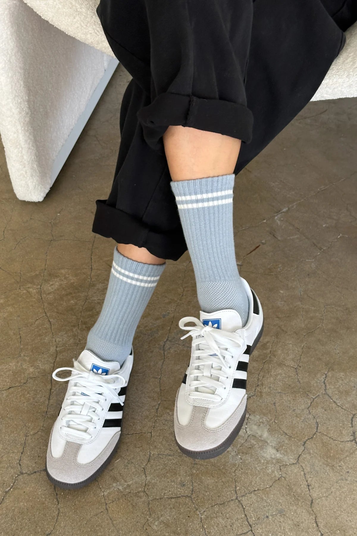 Heliotique | Le Bon Shoppe Boyfriend Socks - Blue Grey
