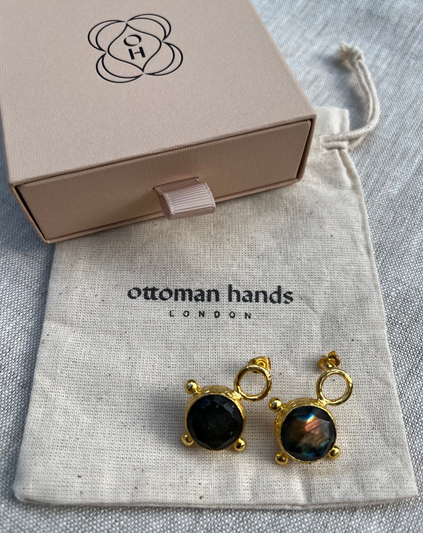 Heliotique Kaia Labradorite Stud Earrings