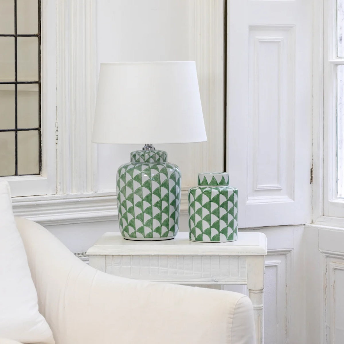Heliotique | Grand Illusions Fontana Ginger Jar - Green