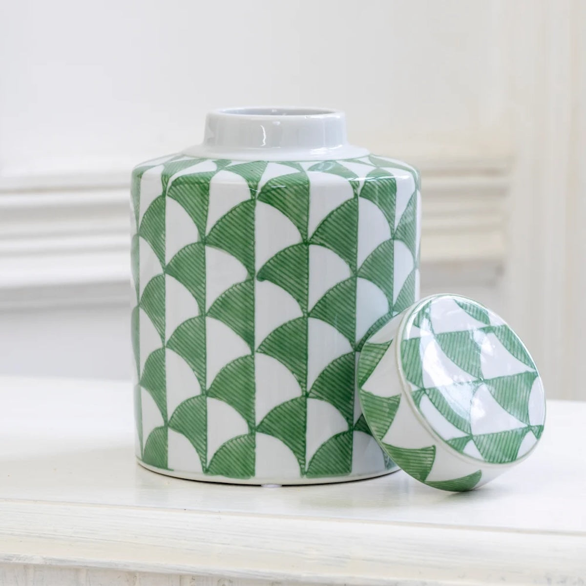 Heliotique | Grand Illusions Fontana Ginger Jar - Green