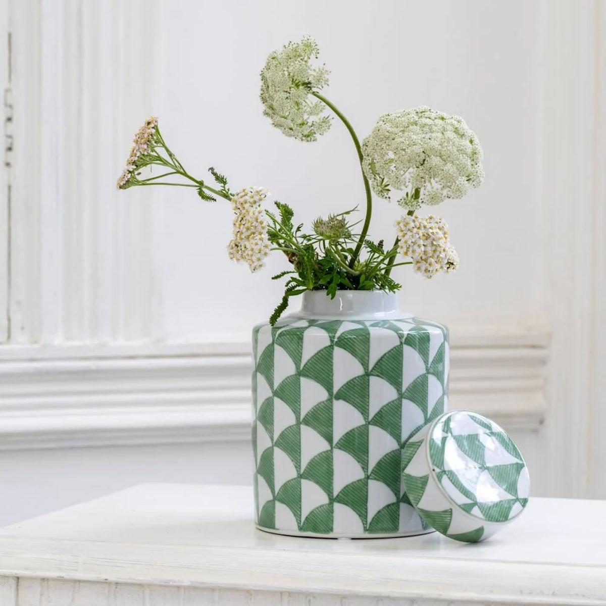 Heliotique | Grand Illusions Fontana Ginger Jar - Green