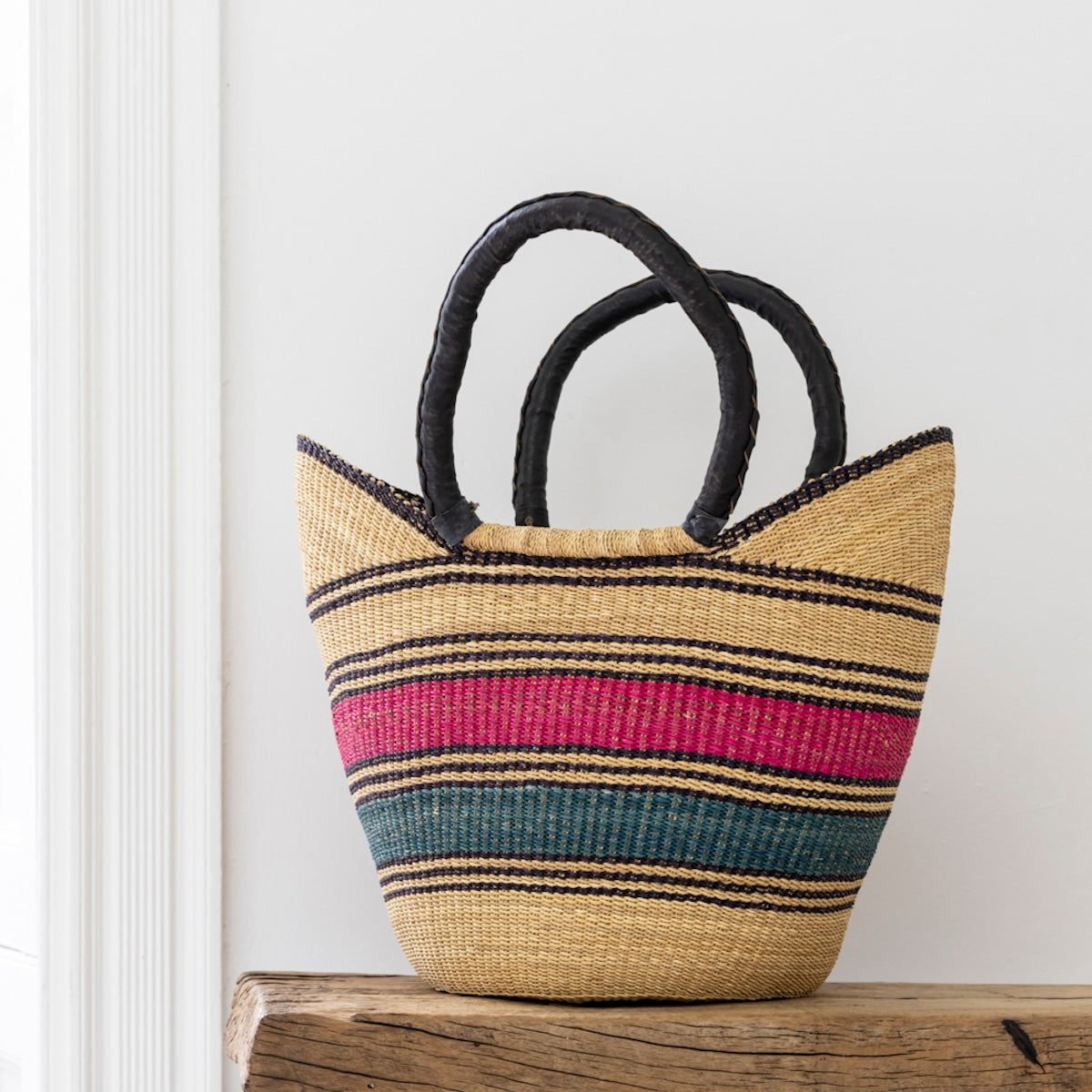 Grand Illusions | Handwoven Shopping Basket - Tema