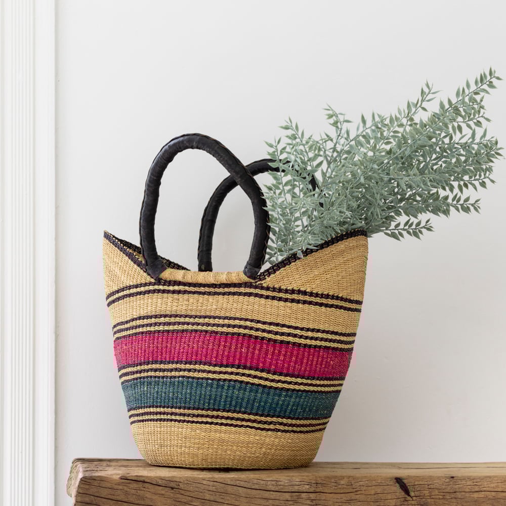 Grand Illusions | Handwoven Shopping Basket - Tema