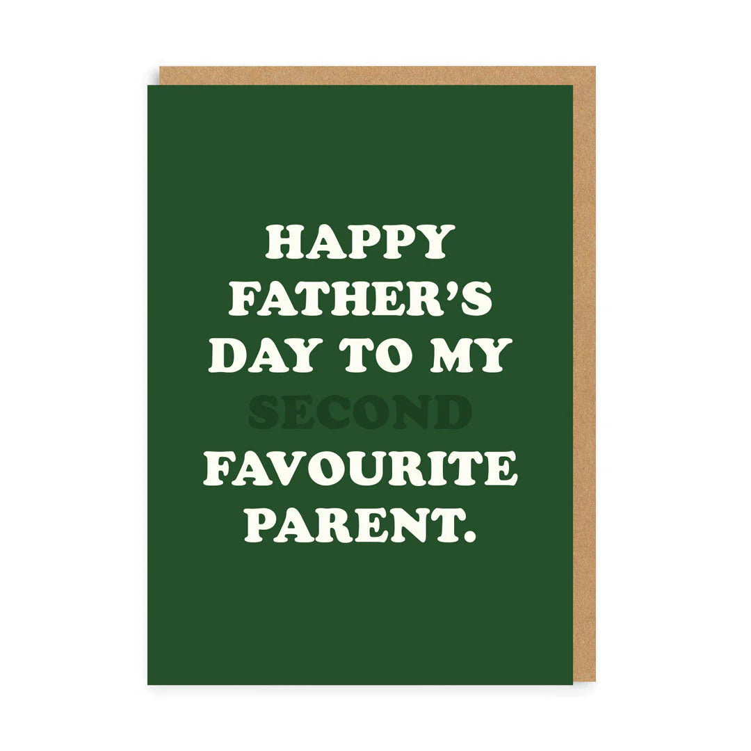 Heliotique Second Favourite Parent Father's Day Card