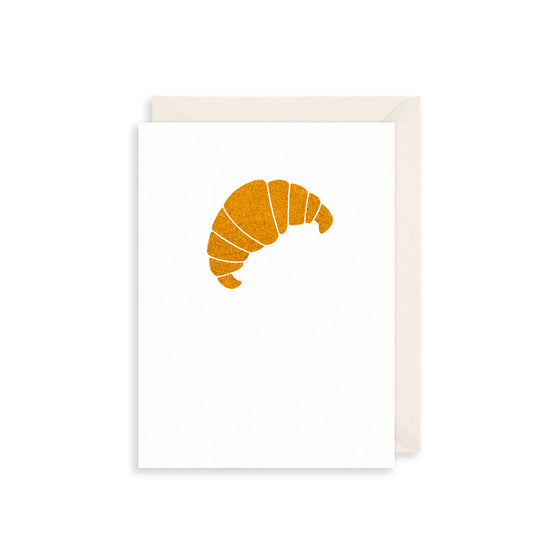 Heliotique | The Art File Gold Foil Croissant Greeting Card