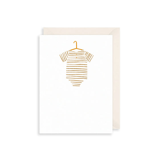 Heliotique | The Art File Gold Foil Baby Romper Greeting Card