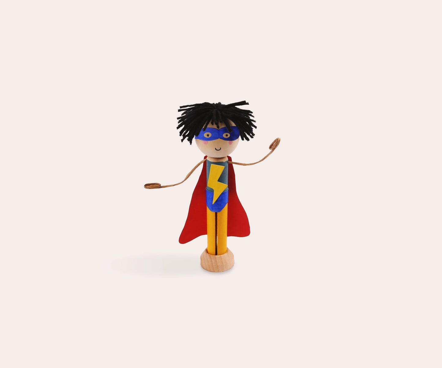 Heliotique Create Your Own Superhero Wooden Peg Doll Kit
