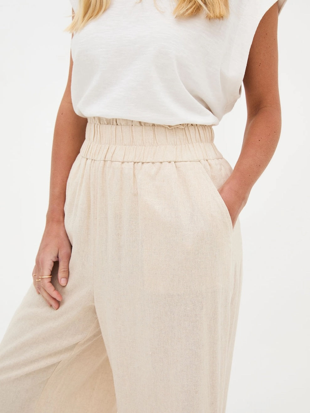 Heliotique | Fika Ria Natural Linen Mix Culottes