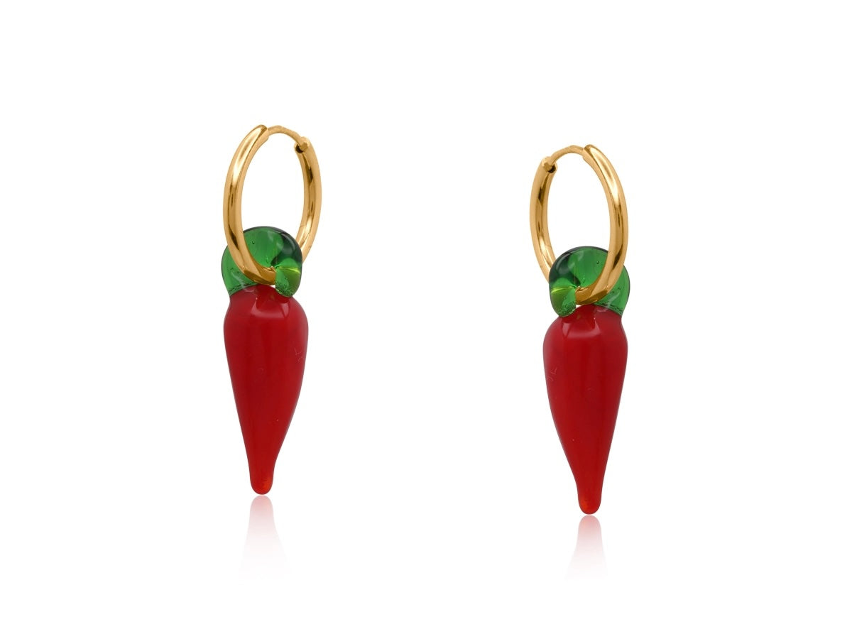 Heliotique Chilli Hoop Earrings
