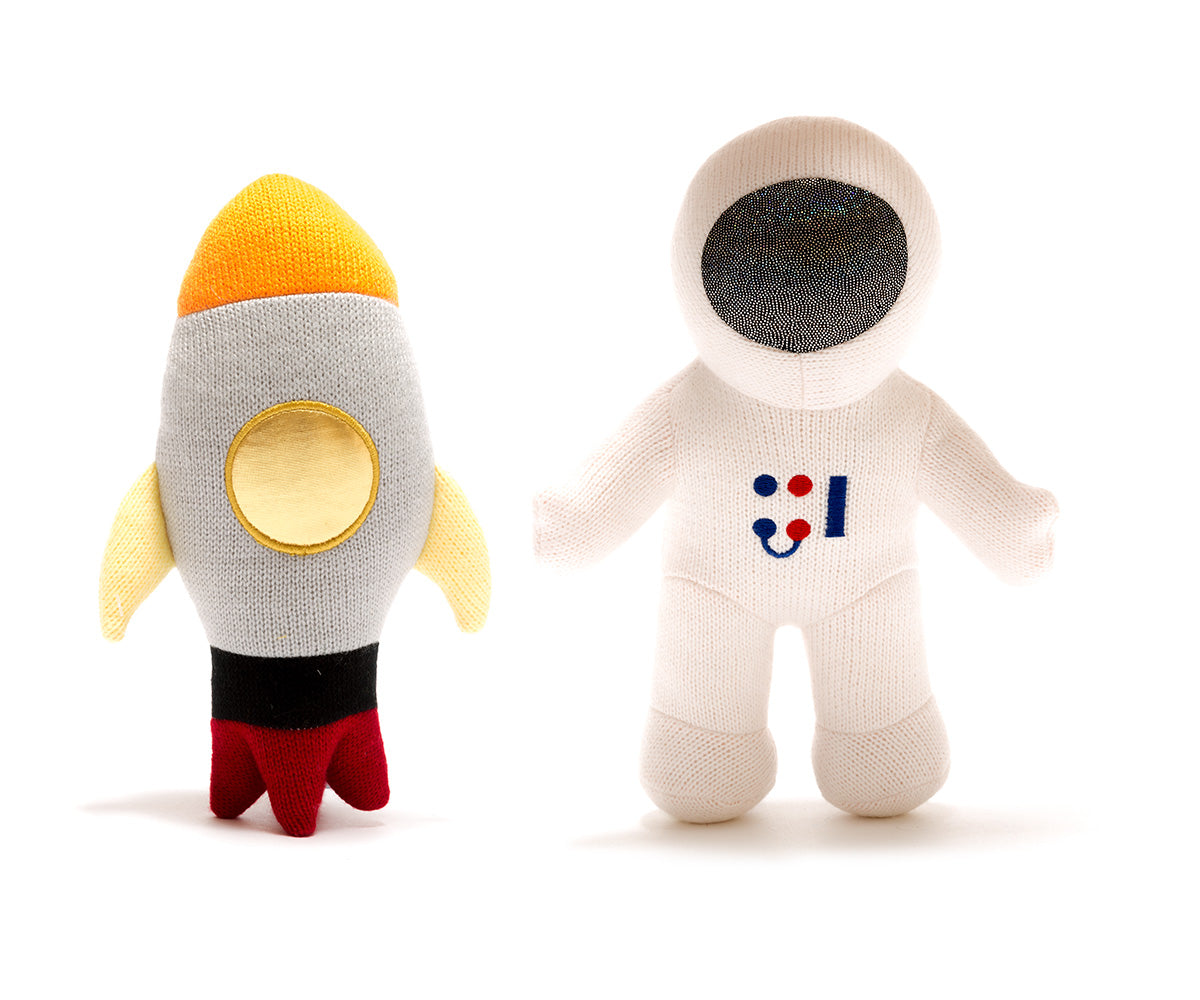 Heliotique Knitted Rocket Soft Toy