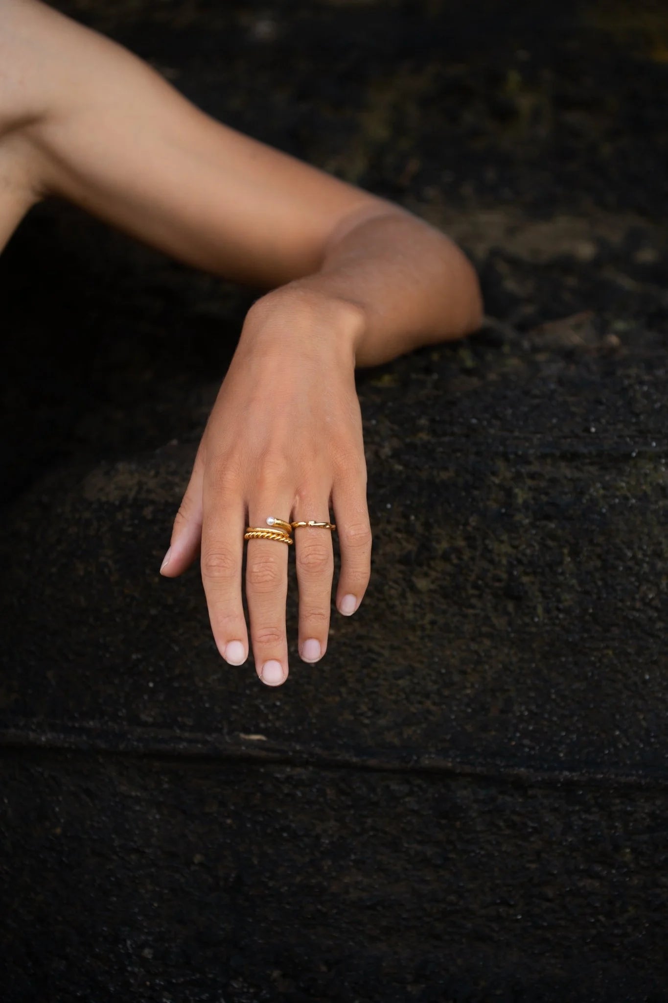 Heliotique Avalon Pearl Stacking Ring
