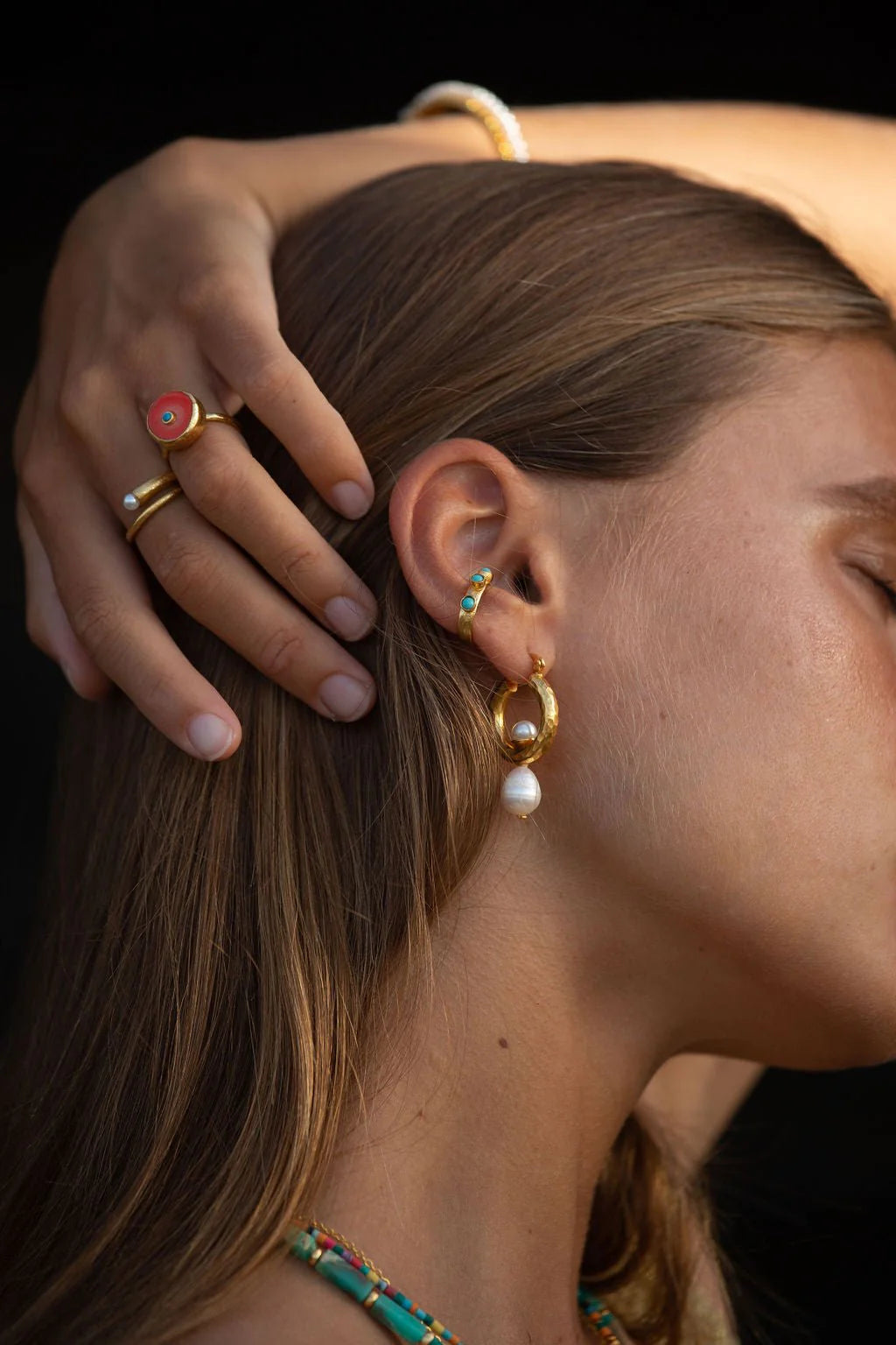 Heliotique Avalon Pearl Stacking Ring