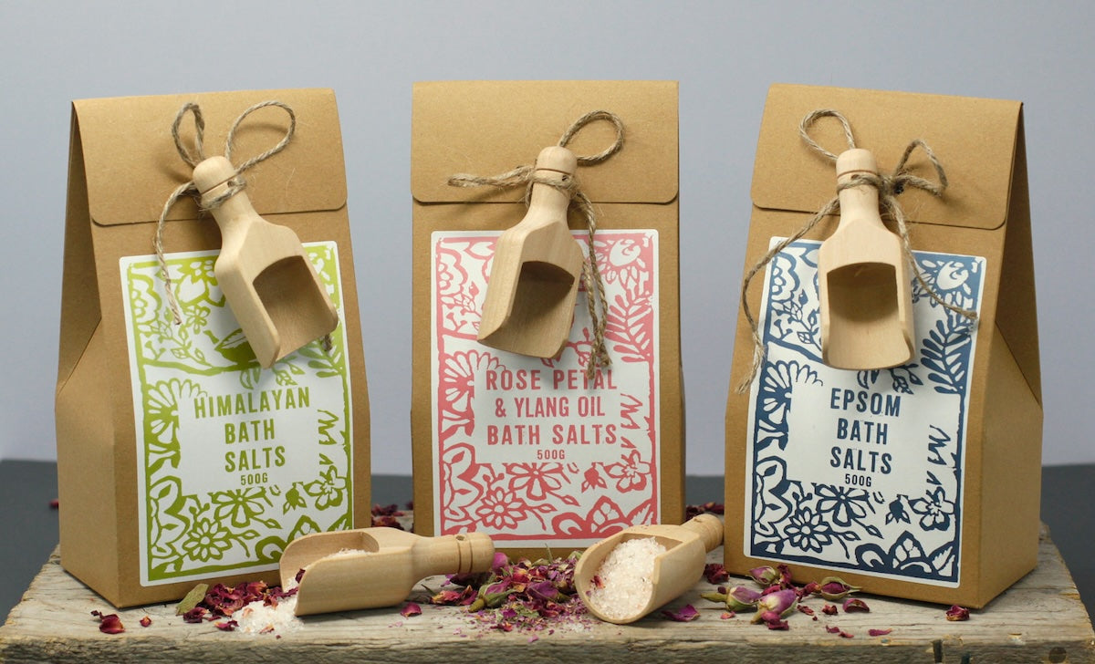 Bath Salts 500g - Rose Petal & Ylang Oil