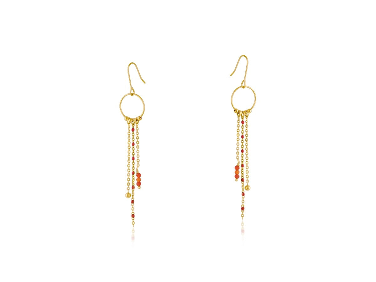 Heliotique | Big Metal London Sonya Beaded Drop Hoop Earrings