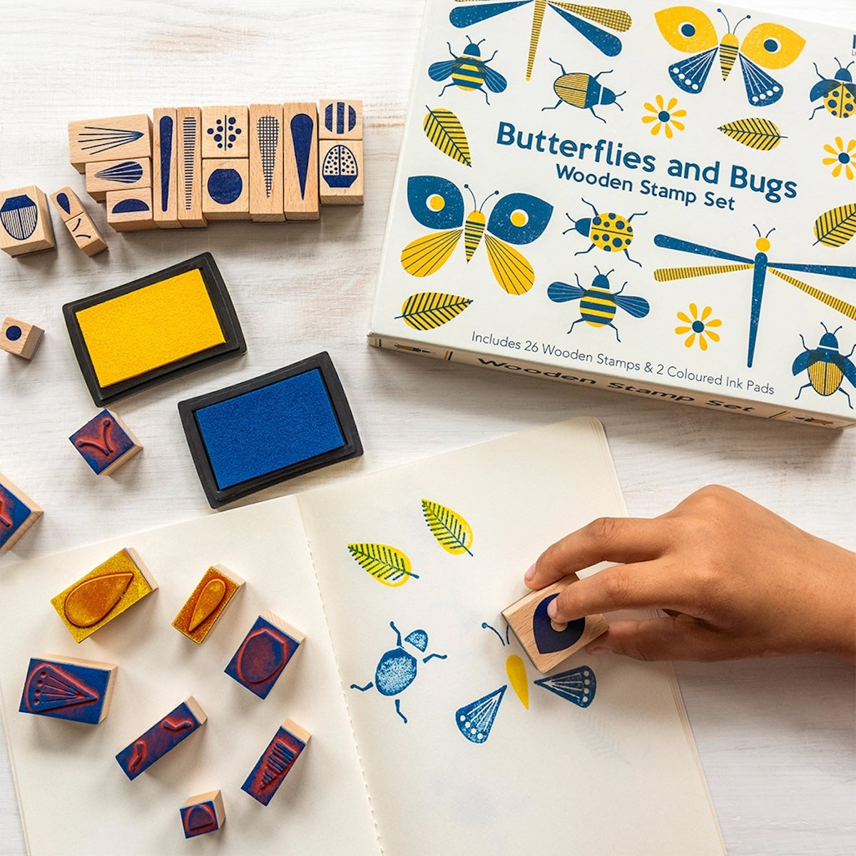 Wooden Butterflies & Bugs Stamp Set